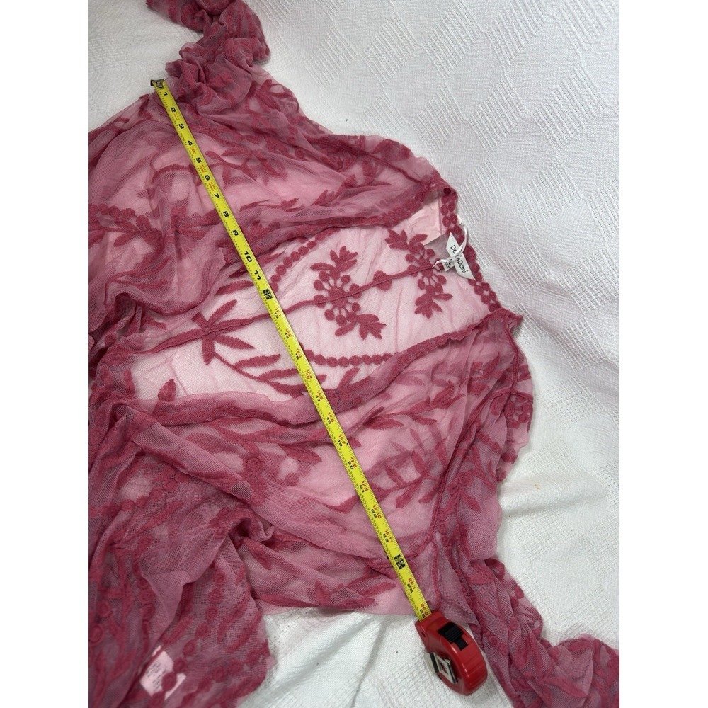 NWT Davi & Dani Women's Floral Mesh Cardigan Size S/M - Picture 5 of 6